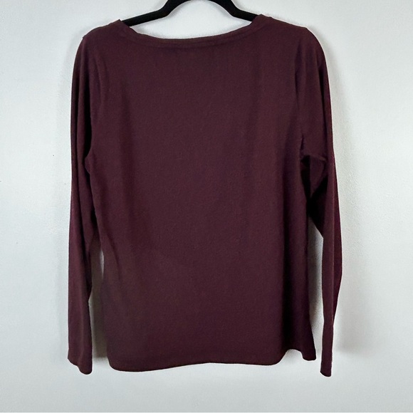 Talbots Autumn Embellished Red and Silver Crewneck Tee Size Medium - Picture 11 of 11